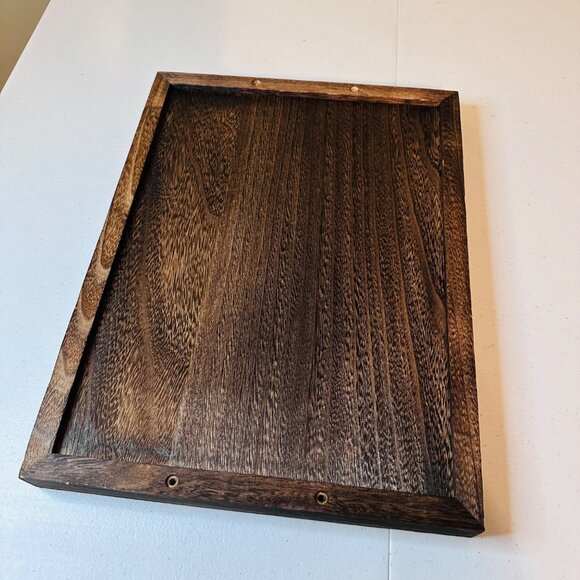 Set Of 2 Rustic Farmhouse Wooden Trays With Handles - Assembly Required - Picture 9 of 11